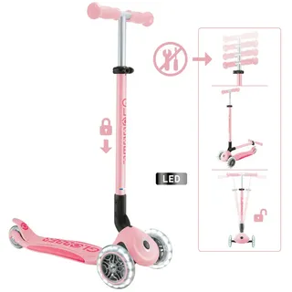 GLOBBER Primo Foldable Plus Lights, pastellrosa, mit Leuchtrollen