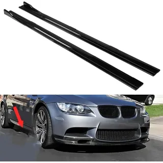 PAPEP Auto Seitenschweller für BMW E90 E91 E92 E93 M3 2007-2013, Seitenschweller Verlängerung Seitenrock Flügel Diffusor Trittbretter Anticrash Zubehör,Glossy Black