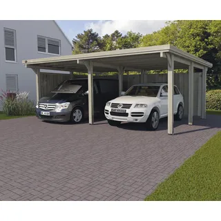 Weka Doppelcarport 618 6,03 x 5,12 m kdi mit Trapezblech