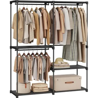 Songmics Kleiderschrank 138,0 x 43,0 x 182,0 cm Schwarz