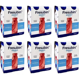 Fresubin ENERGY Drink Erdbeere | Trinknahrung hochkalorischer Energy Drink Erdbeere 6x4x200ml Trinkflasche