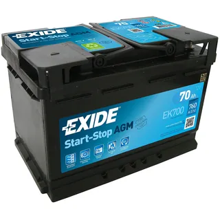 Exide EK700 AGM 12V 70Ah 760A