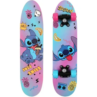 Disney Stitch Skateboard aus Holz 61cm, rutschfest, leicht und stabil 20-50kg (Stitch)