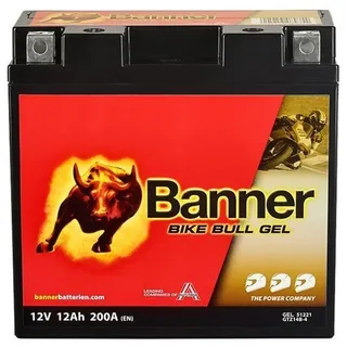 Banner Bike Bull GEL Batterie-Kapazität: 12Ah 200A/EN B00 Motorrad Batterie