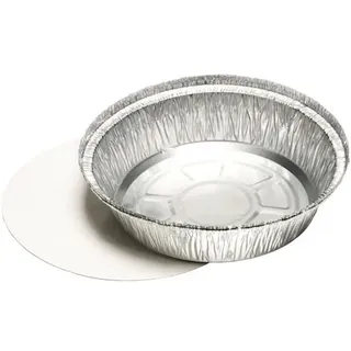 Papstar Starpak Schalen, Alu + Einlegedeckel, PE-beschichtet rund 1000 ml Ø 23 cm 4,4 cm