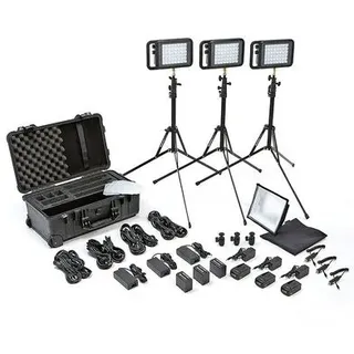 Litepanels Lykos+ BiColor Flight Kit with Battery Bundle