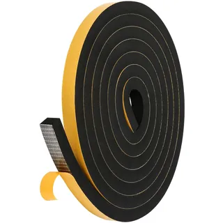 Dichtband Selbstklebend Gummidichtungsband für Türen und Fenster, Bad und Dusche, Anti-Kälte, Wind, Tür Dichtung, Dichtband, Dichtungsband, Fensterdichtband, Fenstera (Schwarz, 15mmx12mmx3m)