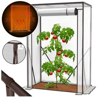Kesser KESSER® Premium Tomatengewächshaus Foliengewächshaus, Gewächshaus klein, Tomatenhaus, Treibhaus mit Tür zum Aufrollen - 100 x 50 x 150 cm Frühbeet, Gemüse, Blumen, Obst, Garten