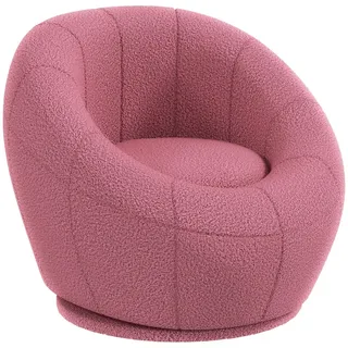Homcom Loungesessel Einzelsessel Polyester 56 x 51 x 60 cm Rosa drehbar