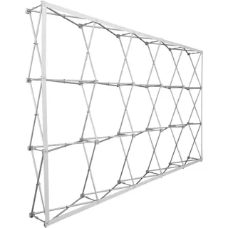 Vispronet® Pop Up Faltdisplay Klett mit gerader Front | ✓ faltbare Messewand | ✓ Display mit Klettsystem (5 x 3 Felder)