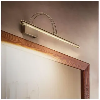 Ideal Lux / Spiegelleuchte BOW AP114, 76cm, 8W 3000K, schwenkbar, mit Schalter, Messing - Messing