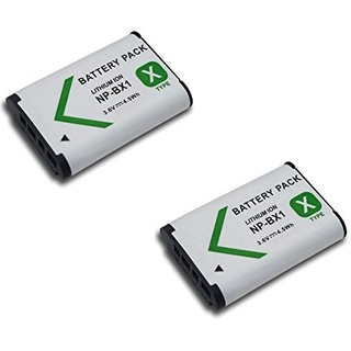Maxsimafoto® Doppelpack NP-BX1, NPBX1, 1240mAh Ersatzakku Lithium Li-On Digitalkamera Batterie Akku Für Sony DSC-RX1, RX100, DSC-RX100, HX50, HX300, WX300, WX350, HX400, H400