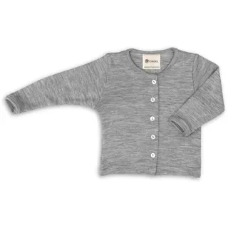 Engel Natur, Baby Strickjacke Cardigan, 70% Wolle 30% Seide (Hellgrau Melange, 62/68)