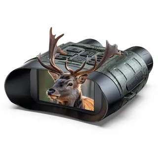 HOTPEAK Nachtsichtgerät, 112 MP 4K Nachtsichtgerät Jagd mit 12X Digitalzoom & 5000mAh Wiederaufladbares, 64GB TF-Karte, Infrarot-Sicht, 400m Reichweite, perfekt für Jagd, Camping & Sicherheit