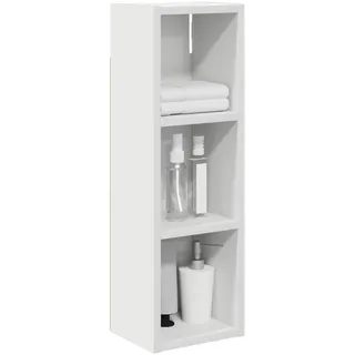 vidaXL Badezimmer-Wandschrank Weiß 20 x 16 x 62,5 cm Holzwerkstoff