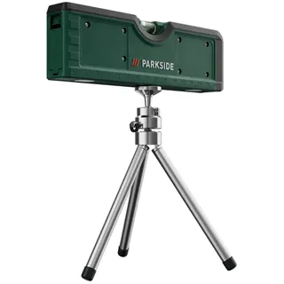 PARKSIDE Laser Wasserwaage mit höhenverstellbarem Dreibein-Stativ Kreuzlinien