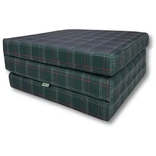 FORTISLINE Klappmatratze 180x65x7 cm - 3-teilige Faltmatratze H2, Gästematratze und Reisematratze mit waschbarem Bezug, Oeko-TEX, hergestellt in der EU, für Gäste und Camping