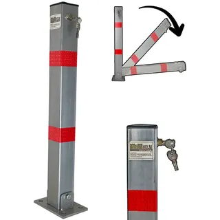 Baumarktplus Absperrpfosten eckig Parkplatzsperre Sperrpfosten klappbar Standfuß