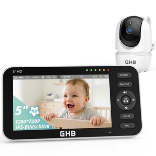 GHB Babyphone mit Kamera 5 Zoll 720P HD