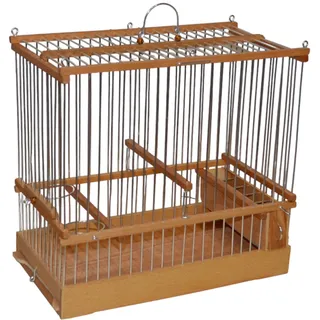 Vogelkäfig Vogelbauer Holzkäfig Traditioneller Harzer Unikat Stieglitz Singvogel Handarbeit (ca. 30x28x17 cm)