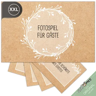 Fotospiel Hochzeit XXL - Das Original von snaPmee - 100+9 Fotoaufgaben - Hochzeitsspiel für Gäste & Brautpaar - Fotobox Aufgaben, Fotochallenge, Gästebuch Spiel (Kraftpapier)