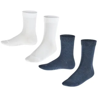 Falke Kinder Socken, Multipack - Happy, Kurzsocken Weiß/Blau 31-34