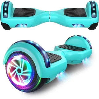 SISIGAD All Terrain Hoverboard mit Bluetooth-Lautsprechern, Hoverboards mit hellen LED-Leuchten und blinkenden Rädern, Hoverboard mit selbstausgleichendem Steuerungssystem