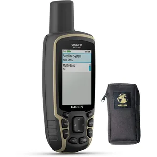 Garmin 010-02451-01 GPSMAP 65 Navigationsgerät, tragbar, für den Außenbereich, GPS, mit Transportkoffer