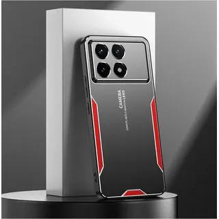 Hülle für Xiaomi Poco X6 Pro 5G/K70E Handyhülle,Aluminium Metall Schutzhülle Han