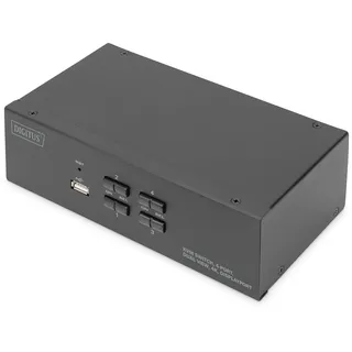 Digitus KVM Switch, 4 Port, Dual Display, 4K, DisplayPort