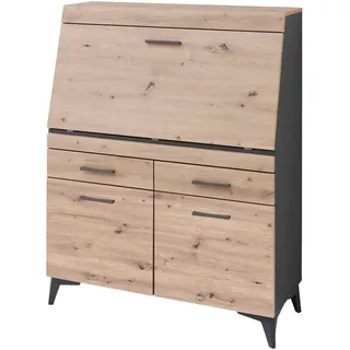 Innostyle Sekretär SECRET, Stauraumschrank, mit Monitor-/Laptopfach, Soft-Close, Breite 98 cm braun