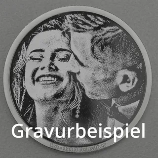 Silbermedaille 1oz Ihre Wunsch-Fotogravur