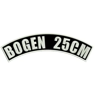Wolfszeit Wunschtextaufnäher oberer Bogen B2 - viele Größen & Farben (25x8) - Personalisiert