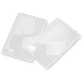 Carson Optical Carson-Optical Lupe WM-01 WalletMagnifier, 2 Stück, 2,5x / 6x Vergrößerung, Leselupe, 84 x 58mm
