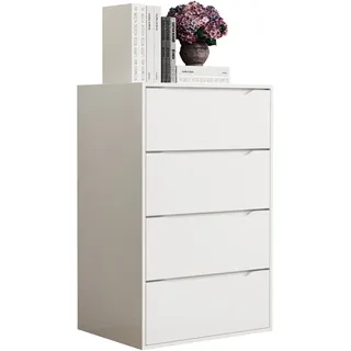 VCM Nachtschrank Malira XL 65 x 48 x 102 cm Weiß