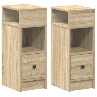 vidaXL Nachtschrank 2 Stk. 25 x 31 x 66 cm Braun