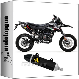 arrow 52510AKN auspuff zugelassen thunder aluminium schwarz endkappe carby kompatibel mit aprilia rx - sx 125 2024 mototopgun