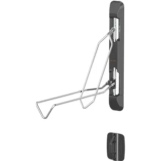My Wall HR11L Fahrrad-Wandhalterung schwarz, platzsparend, schwenkbar, klappbar, bis 71 mm Reifenbreite, 35 kg Tragfähigkeit