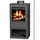 mit Holzfach 5 kW Schwarz