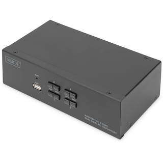 Digitus DS-12882 KVM Switch, 4 Port, Dual Display