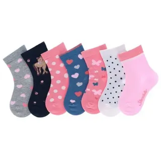 Sterntaler® Feinsöckchen Sterntaler® Socken 7er-Box Punkte (7-Paar, 7er-Pack) 7 Paar Mädchensöckchen in Geschenkbox mit süßen Motiven rosa 18