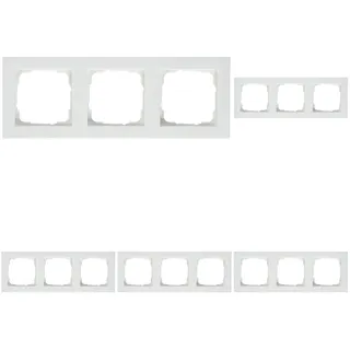 Gira 21322 Rahmen E2 3-fach reinweiß seidenmatt, 021322 (Packung mit 5)