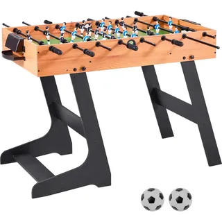 Vevor klappbarer Tischfußballtisch in Standardgröße (1065 x 605 x 810 mm), faltbarer Indoor-Kickertisch für Zuhause, Familie und Spielzimmer, Set inkl. 2 Bällen leicht zu lagern Spieltisch