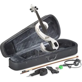 Stagg EVN 4/4 WH E-Violine Outfit weiß