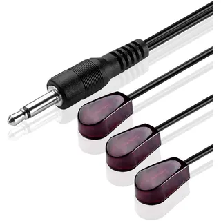 TNP IR-Emitter Verlängerungskabel, Infrarotverlängerungskabel mit 3 Emitter, 3,5mm Klinkenstecker Infrarot Sender Fernbedienung mit Kabel, Adapter IR-Empfänger für Xbox One Zubehör 3M
