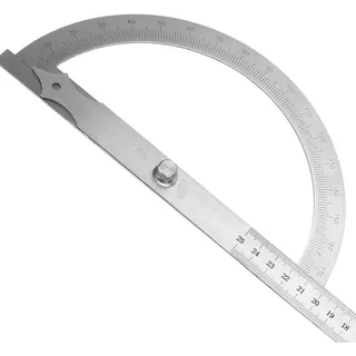 Winkelmesser mit Lineal, 200 x 300 mm Edelstahl 0–180 Grad Winkelmesser Gradmesser Goniometer Winkellineal Protractor für Schüler Ingenieur Architekturdesign Tischlerei