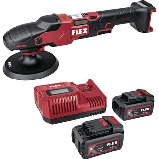 Flex Akku-Rotationspolierer 18 V PE 150 18-EC Set (mit Gasgebeschalter, einfache Drehzahlverstellung, ergonomisch) 533019