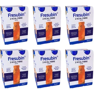 Fresubin 2 kcal Fibre Trinknahrung Aprikose | Aufbaukost & Nahrung mit Vitamin D für mehr Energie 24x200 ml