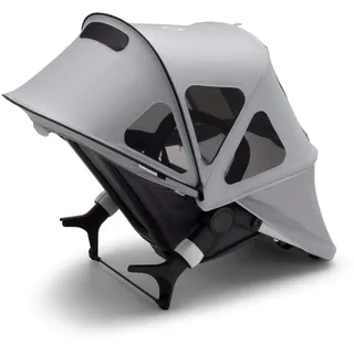 Bugaboo verstellbares Sonnendach mit Lüftungsfenstern und Guckfenster, mit Lichtschutzfaktor 50+ für die Bugaboo Donkey 3 Kinderwagen, Nebelgrau