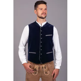Edelnice Trachten Weste Ludwig Samt Blau